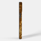 Luxury 3D Metallic Liquid Gold Texture iPhone Case Case-Mate iPhoneケース (裏面 / 右)