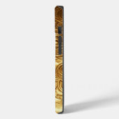 Luxury 3D Metallic Liquid Gold Texture iPhone Case Case-Mate iPhoneケース (裏面 / 左)