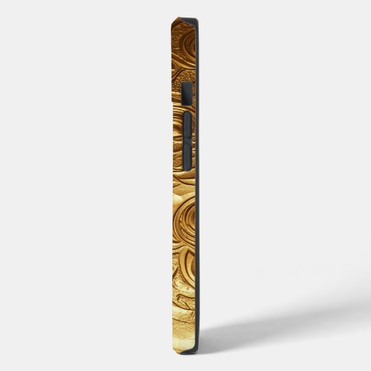 Luxury 3D Metallic Liquid Gold Texture iPhone Case Case-Mate iPhoneケース (裏面 / 左)