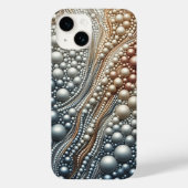Luxury 3D Pearl Stream Gradient and Iridescent Bea Case-Mate iPhoneケース (裏面)