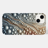 Luxury 3D Pearl Stream Gradient and Iridescent Bea Case-Mate iPhoneケース (裏面 (横))