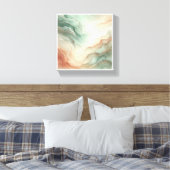Luxury Abstract Alcohol Ink Wall Art - Ethereal Mi キャンバスプリント (インサイチュ (寝室))