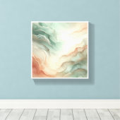 Luxury Abstract Alcohol Ink Wall Art - Ethereal Mi キャンバスプリント (インサイチュ (ウッドフロア))