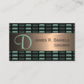 Luxury Abstract Black Green Red Copper Metallic 名刺 (正面)