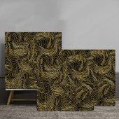 Luxury Abstract Gold Wave Line Pattern タイル