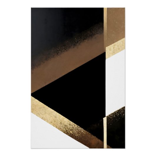 Luxury Abstract Golden Background ポスター (正面)