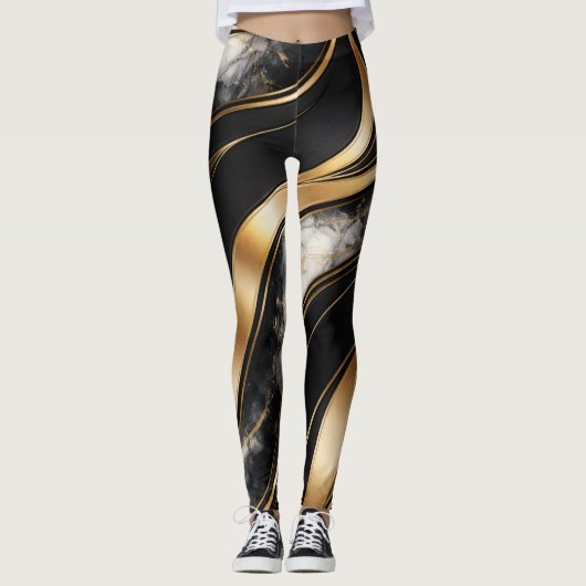 Luxury Abstract Marble Leggings レギンス (正面)