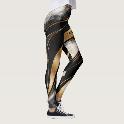 Luxury Abstract Marble Leggings レギンス (右)