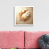 Luxury Abstract Sand & Powder Art - Champagne Gold キャンバスプリント (インサイチュ (リビング))