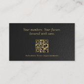 Luxury Accountant CPA Faux Leather QR Code 名刺 (裏面)
