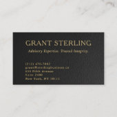 Luxury Accountant CPA Faux Leather QR Code 名刺 (正面)