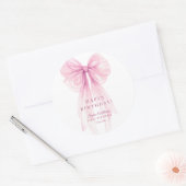 Luxury Acrylic Baby Shower Invitation Clear Pink ラウンドシール (封筒)