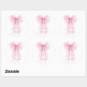 Luxury Acrylic Baby Shower Invitation Clear Pink ラウンドシール (シート)