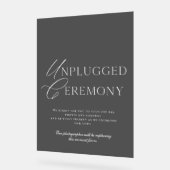 Luxury Acrylic Unplugged Ceremony Sign アクリルサイン (傾斜)
