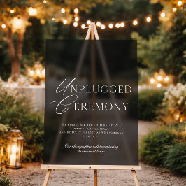 Luxury Acrylic Unplugged Ceremony Sign  アクリルサイン