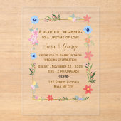 Luxury Acrylic Wedding Invitations アクリル招待状 (正面)