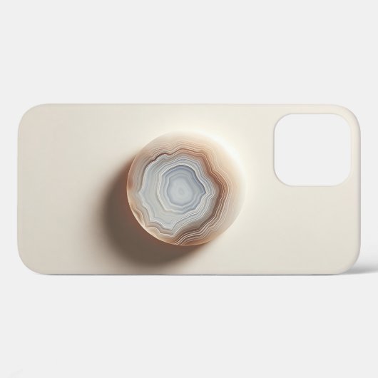Luxury Agate Geode Slice Minimalist Neutral Stone Case-Mate iPhoneケース (裏面 (横))