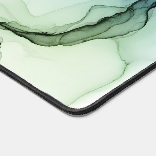 Luxury Alcohol Ink Abstract Smoke Nebula デスクマット (コーナー)