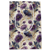 Luxury alcohol ink tiled pattern  ミディアムペーパーバッグ (正面)