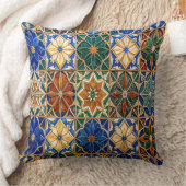 Luxury Algerian Zellig Tile Pattern Prayer Pillow クッション (ブランケット)