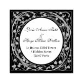 Luxury Alphonse Mucha Frame Wedding Return Address ラバースタンプ (インプリント)