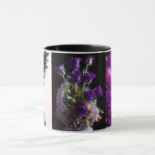 Luxury Amethyst Heart and Purple Roses Coffee Mug マグカップ (中央)