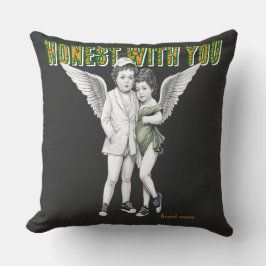 Luxury Angel Couple Art Collection Throw Pillow クッション