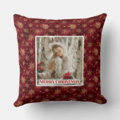 Luxury Angel Red Gold Kids Gift Best Christmas  クッション (裏面)