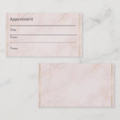Luxury Appointment Reminder Card – Blush Marble 予約カード (正面/裏面)