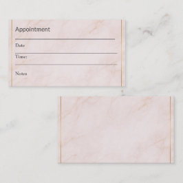 Luxury Appointment Reminder Card – Blush Marble 予約カード