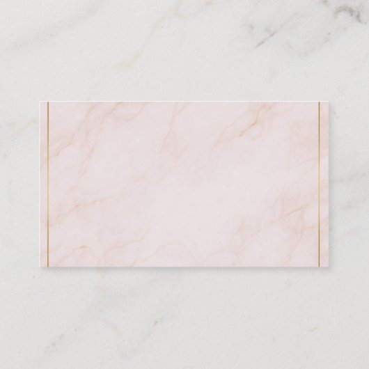 Luxury Appointment Reminder Card – Blush Marble 予約カード (裏面)