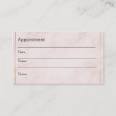 Luxury Appointment Reminder Card – Blush Marble 予約カード (正面)