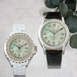 Luxury Aqua Marbled Men's Black Leather Strap 腕時計<br><div class="desc">Luxury Aqua Marbled Men's Black Leather Strap Watch Personalized Bridal, Wedding, & Anniversary Gift for Him. An Enduring & Luxurious Symbol of Your Commitment. Stop the clock! Are you searching for a truly luxurious newlywed gift or a sophisticated wedding anniversary watch for the man in your life? This Luxury Aqua...</div>