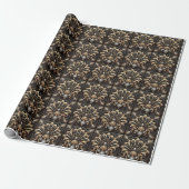 Luxury Art Deco Black & Gold Faux Diamond Wrapping ラッピングペーパー (アンロールド)