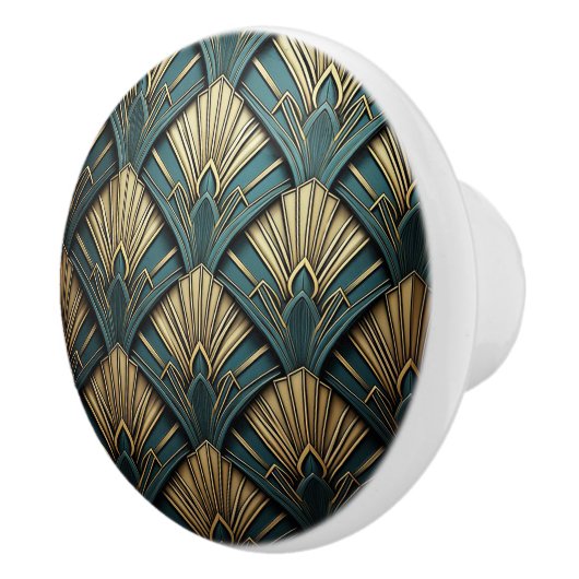 Luxury Art Deco Fan Design セラミックノブ (右)