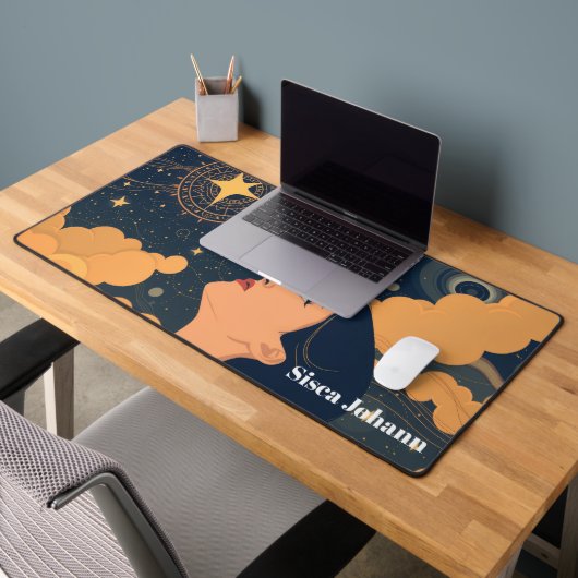 Luxury Art Deco Geometric Modern Office デスクマット (オフィス2)