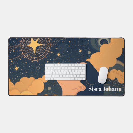 Luxury Art Deco Geometric Modern Office デスクマット (キーボード&マウス)