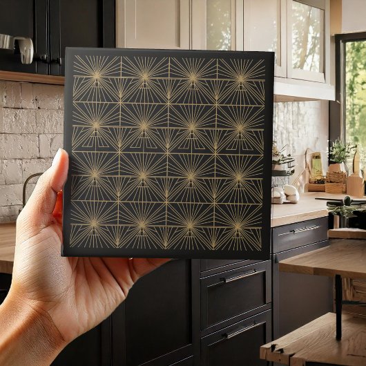 Luxury Art Deco Geometric Pat#1 ID1196 タイル