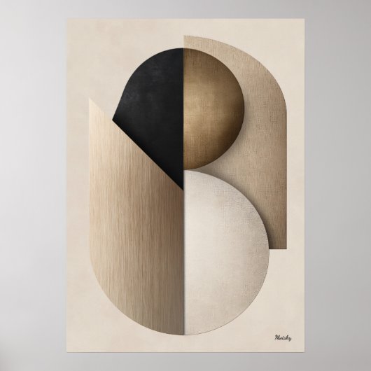 Luxury Art Deco Geometric Wall Art | Minimal ポスター (正面)