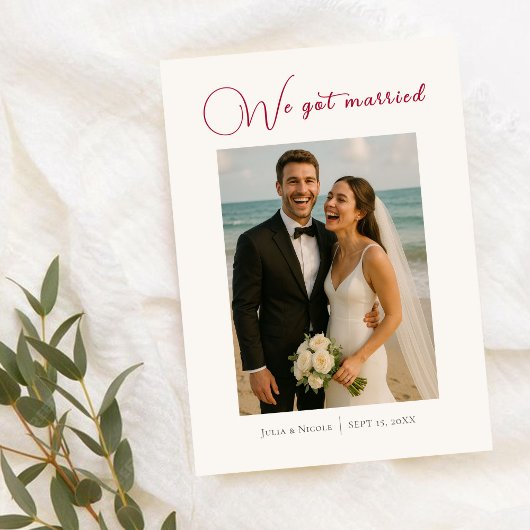 Luxury Art Floral Paisley Wedding Announcement 招待状