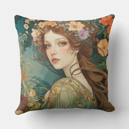 Luxury Art Nouveau Home Accessories クッション (裏面)