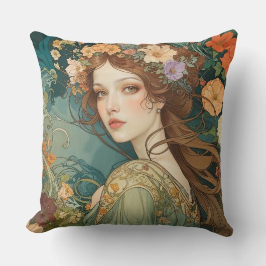 Luxury Art Nouveau Home Accessories クッション (正面)