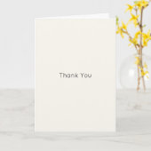 Luxury Artist Thank You Card | Ivory Minimalist  カード (黄色い花)