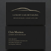 Luxury Auto Detailing Black & Gold 名刺