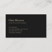 Luxury Auto Detailing Black & Gold 名刺 (裏面)