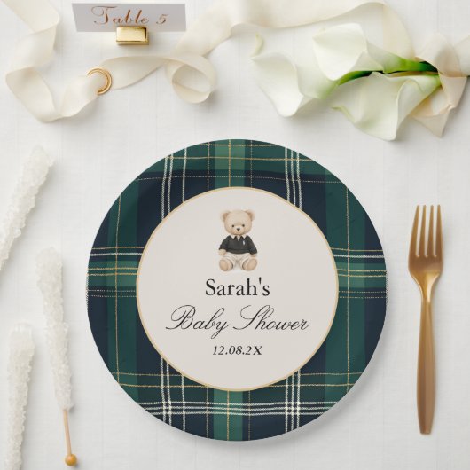 Luxury Baby Shower Boy ペーパープレート (ウェディング)