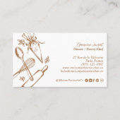 Luxury Baking Utensil Pastry Cake Bakery Shop Logo 名刺 (裏面)
