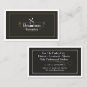 Luxury Barber Business Card Template | Modern Edit 名刺 (正面/裏面)