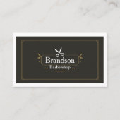 Luxury Barber Business Card Template | Modern Edit 名刺 (正面)