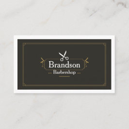 Luxury Barber Business Card Template | Modern Edit 名刺